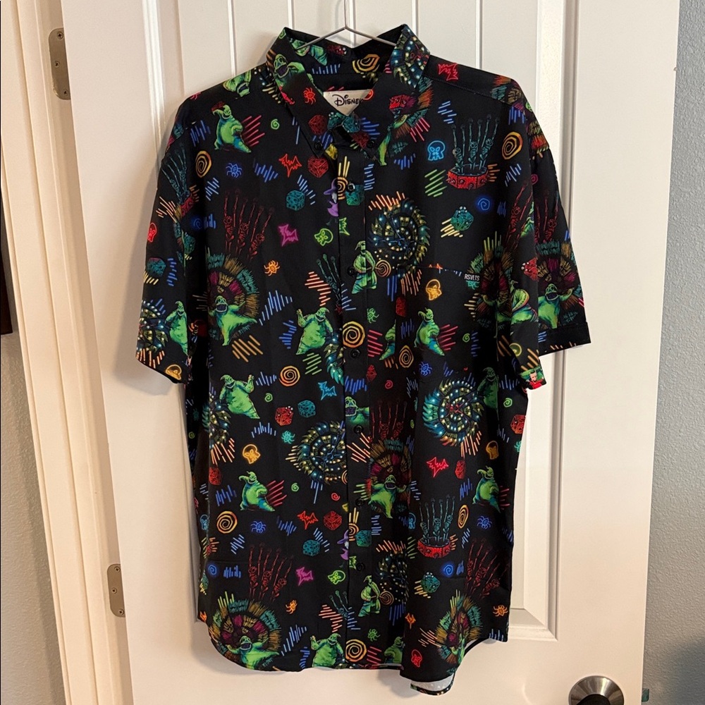RSVLTS x Nightmare Before Christmas Oogie Boogie Short Sleeve Button Up Shirt